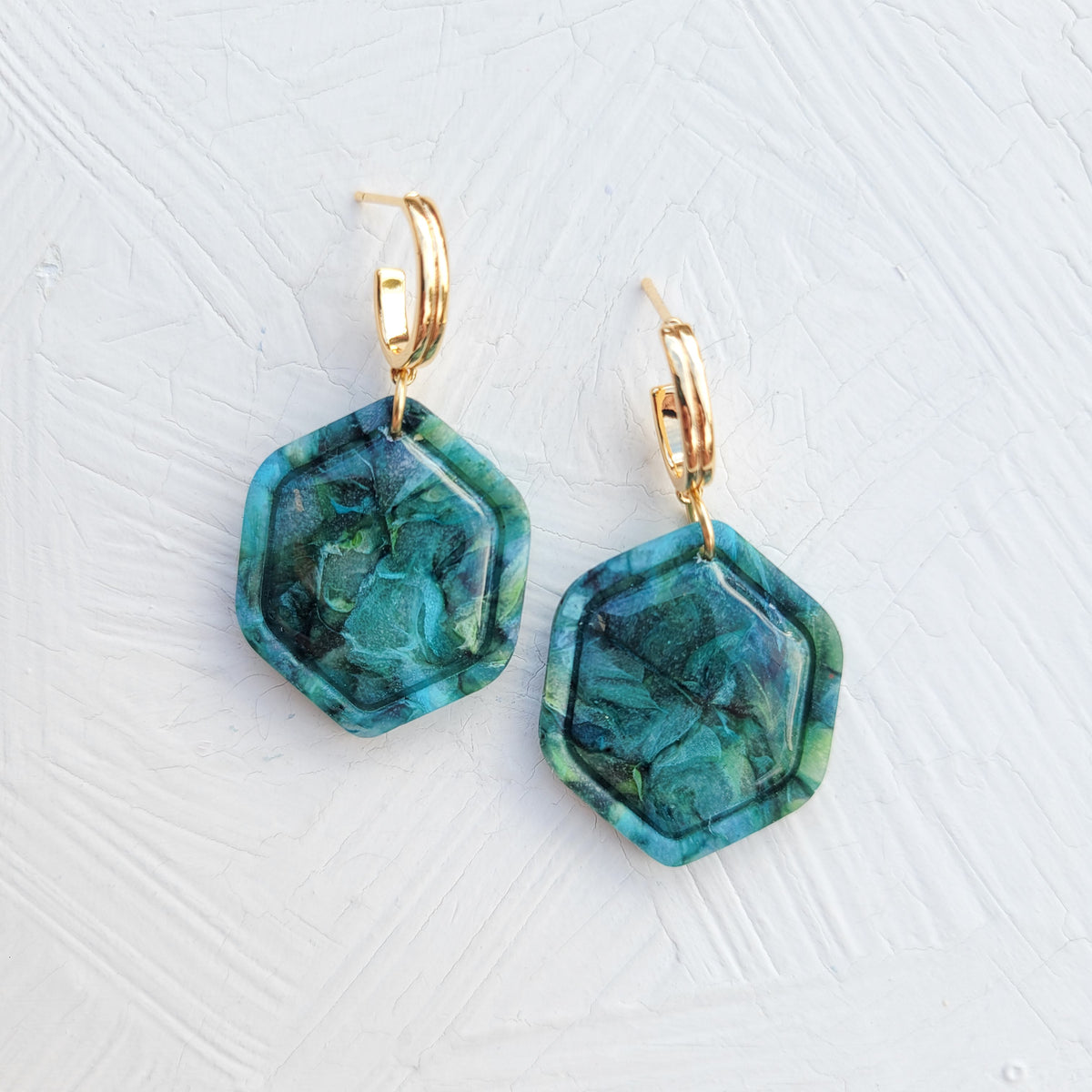 Spring Agate Scraps Hexagon