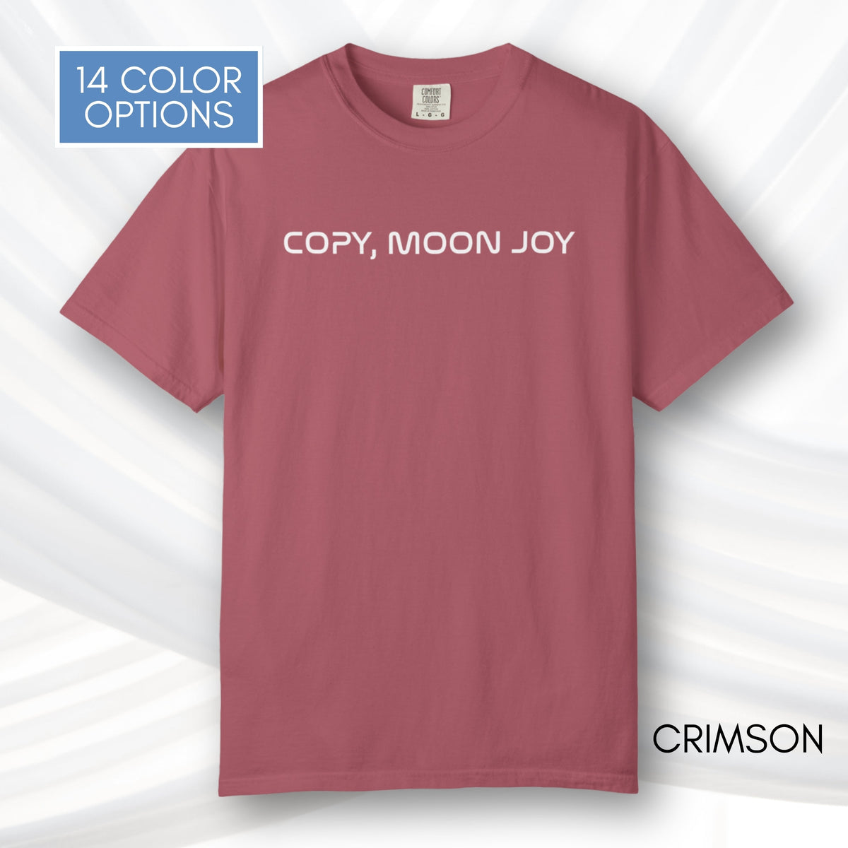 Copy Moon Joy, Artemis II Inspired Unisex Graphic Tee | Space Lover T-Shirt (Comfort Colors)
