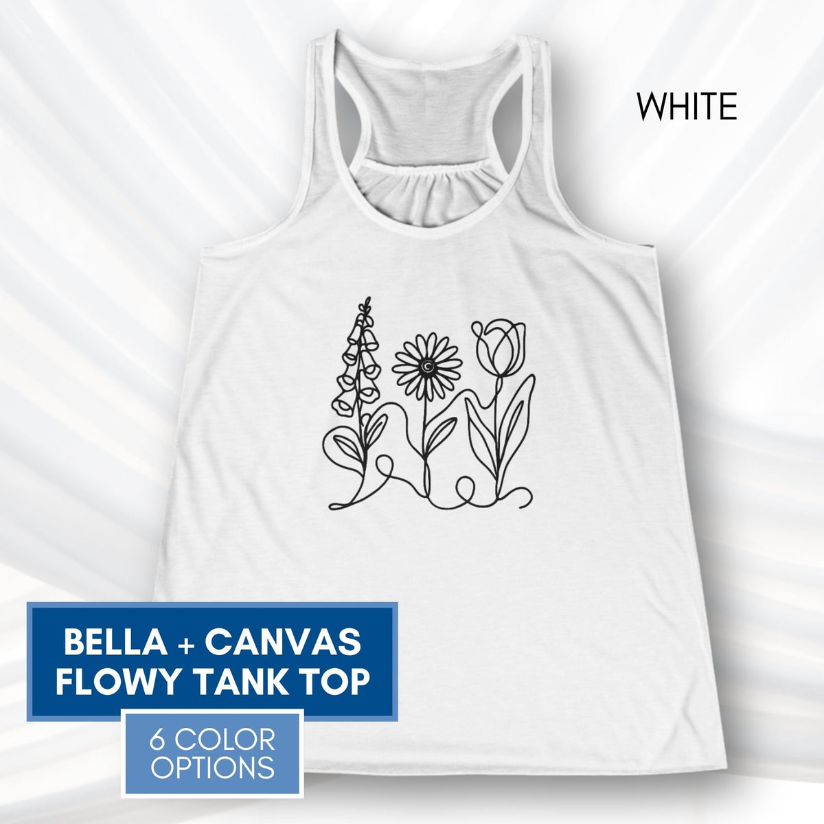 Foxglove Daisy Tulip Racerback Tank Top | Women&
