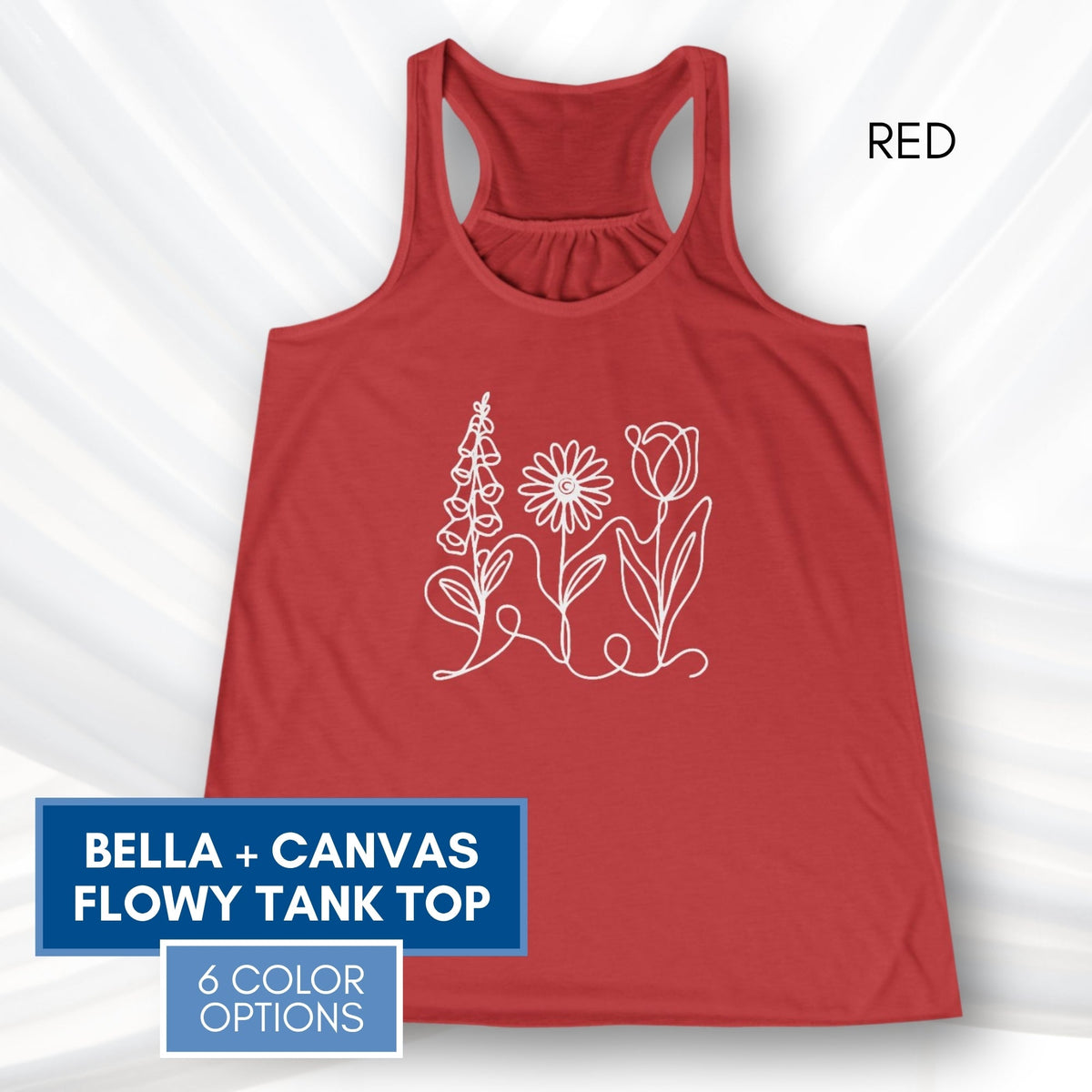 Foxglove Daisy Tulip Racerback Tank Top | Women&