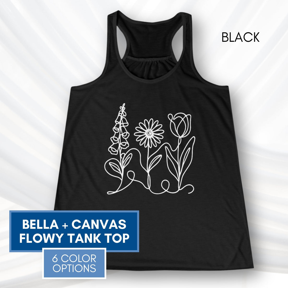 Foxglove Daisy Tulip Racerback Tank Top | Women&