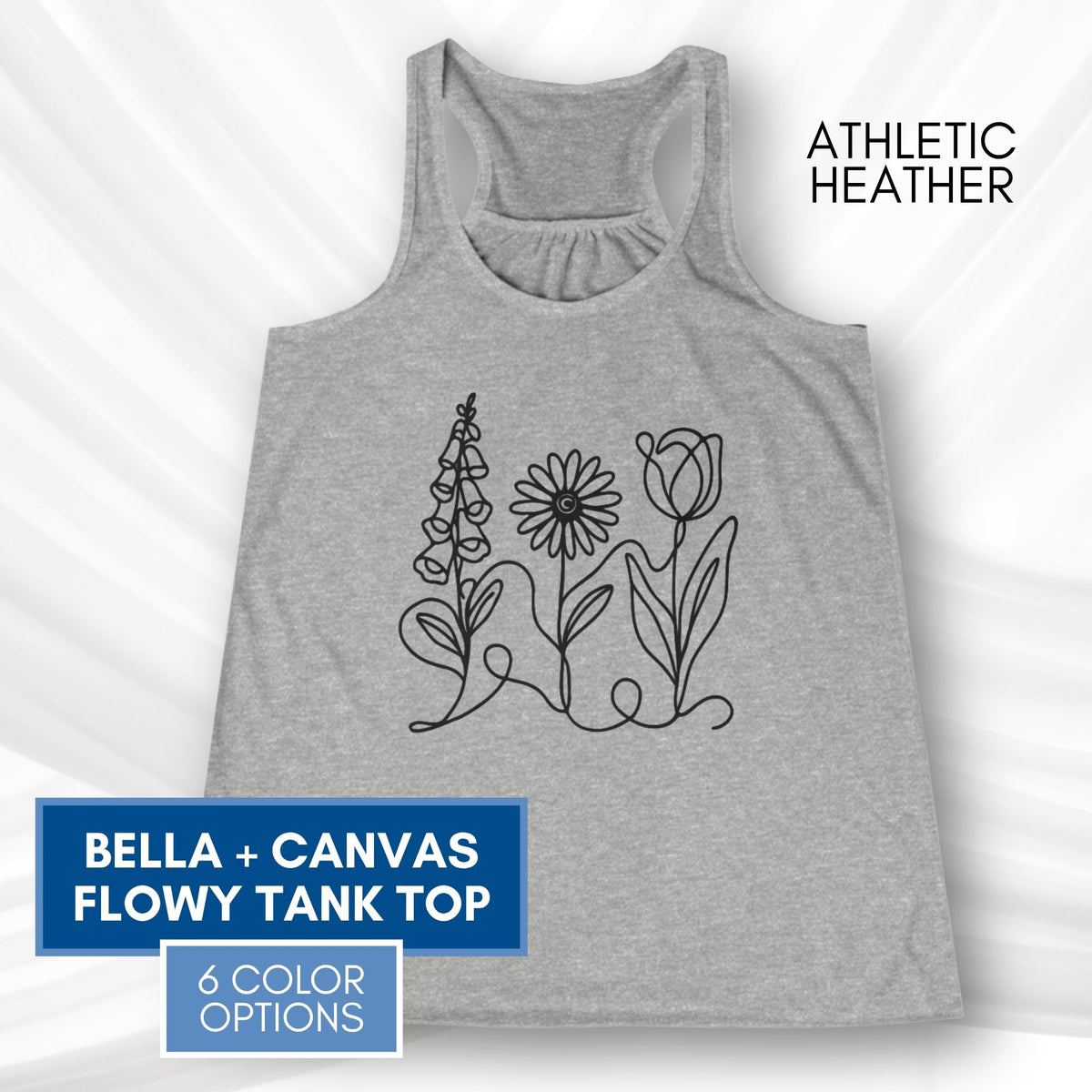 Foxglove Daisy Tulip Racerback Tank Top | Women&