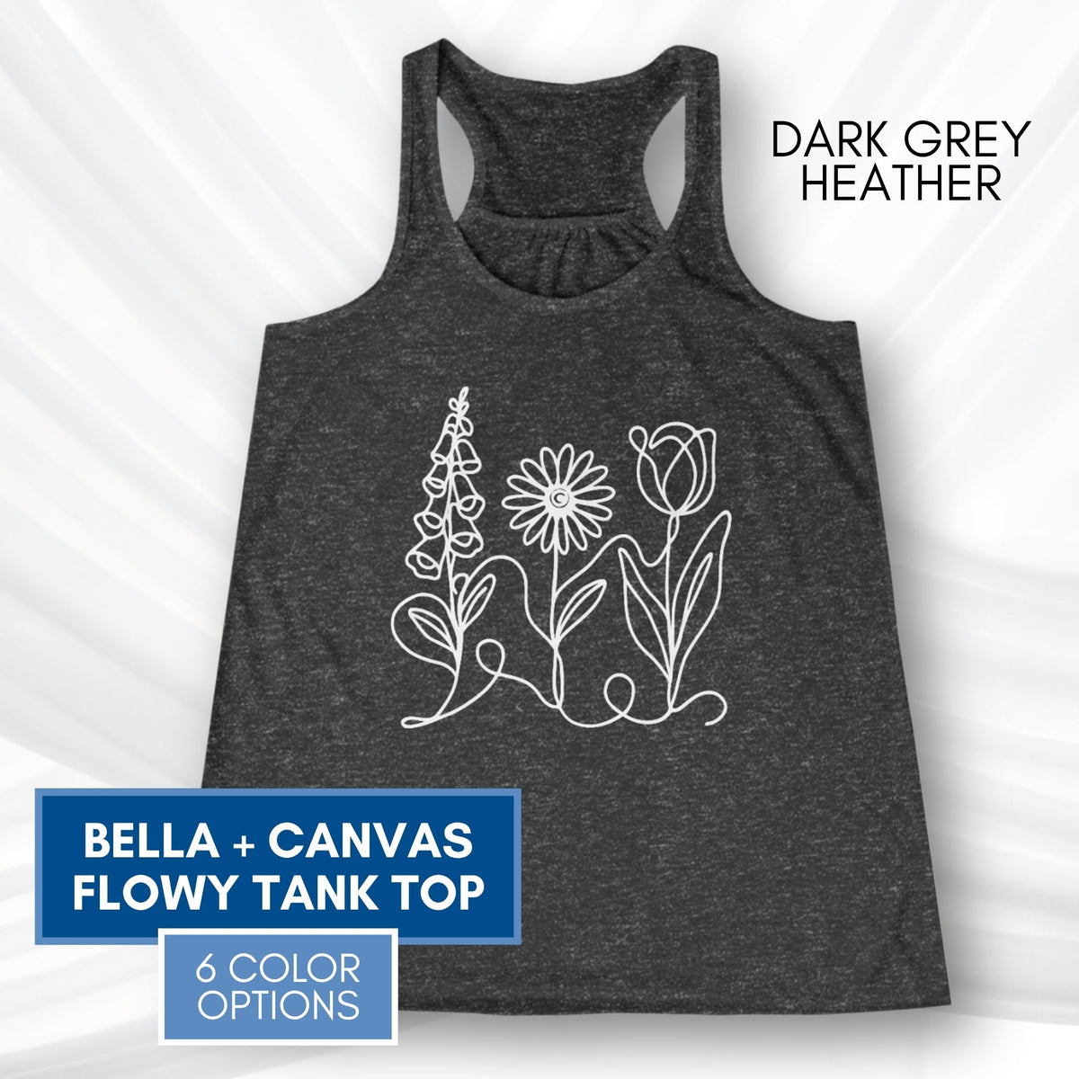 Foxglove Daisy Tulip Racerback Tank Top | Women&