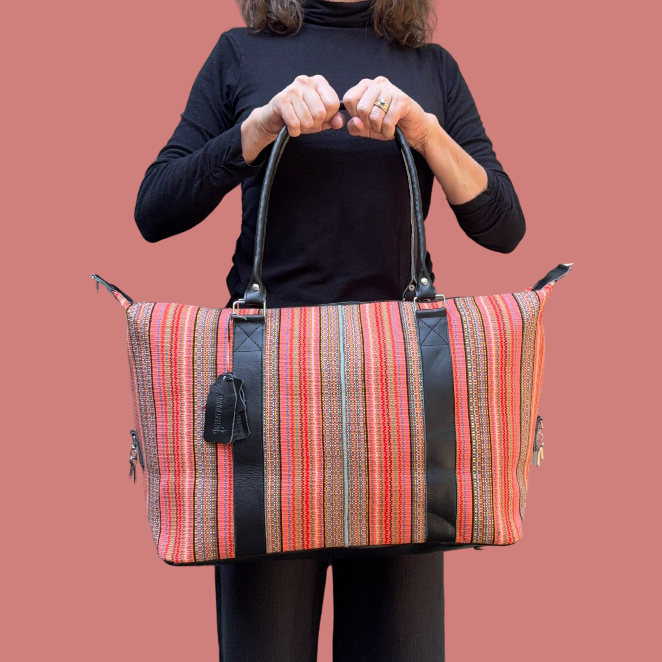 Huipil Mini-Weekender - Handwoven Travel Bag