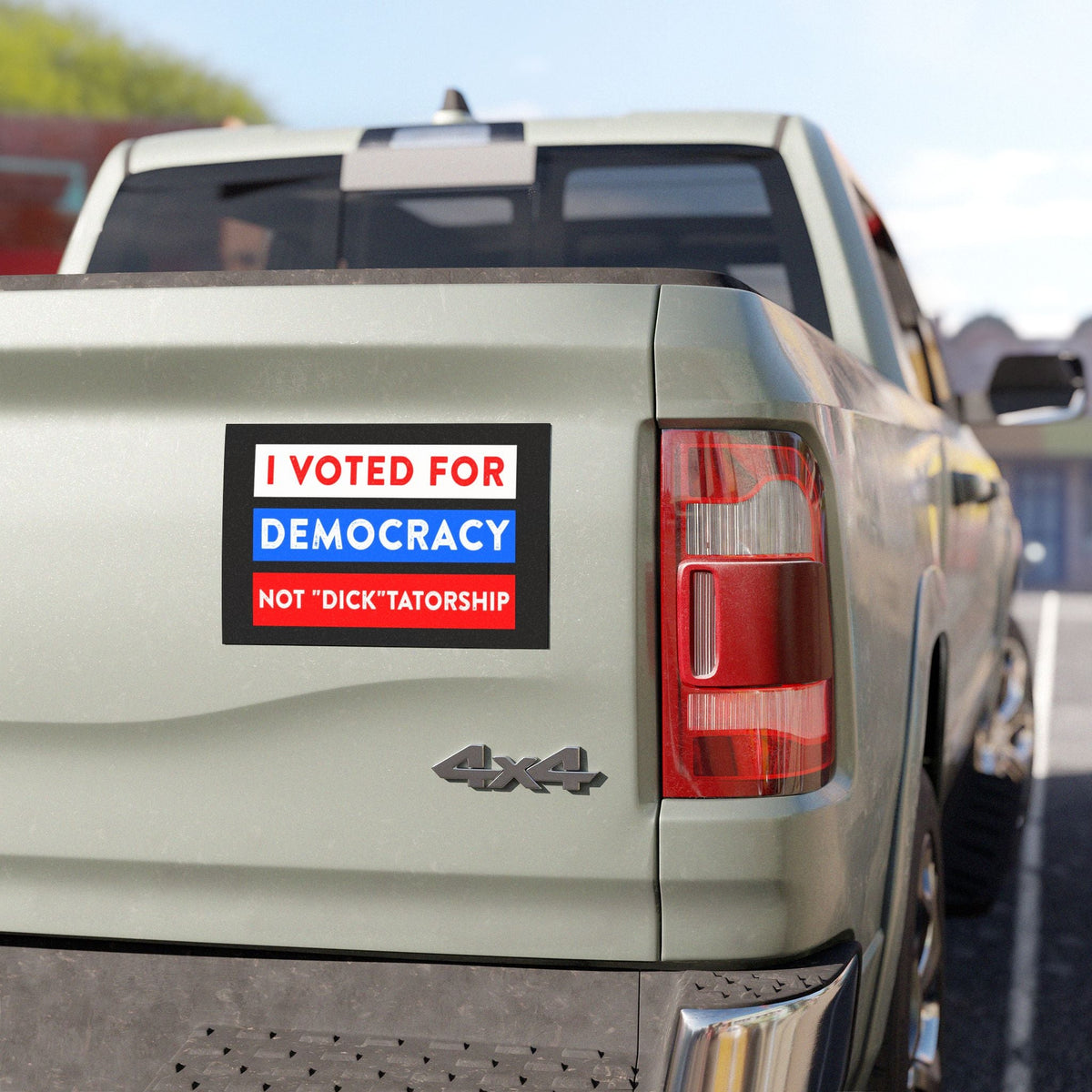 Funny Anti-Trump Democracy Bumper Magnet