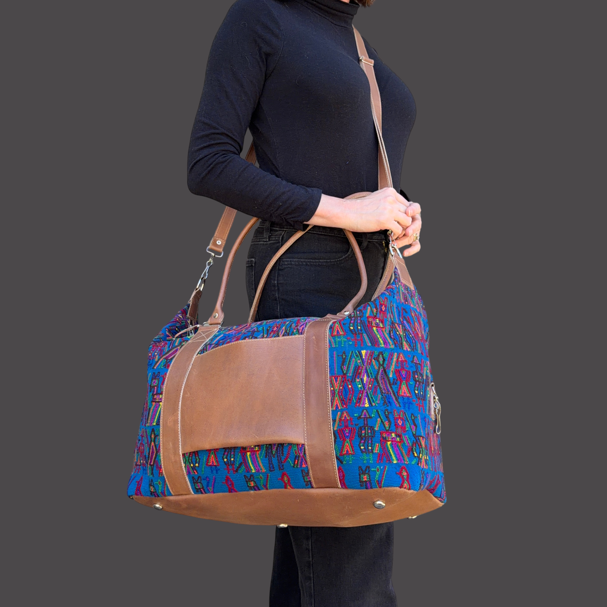 Huipil Mini-Weekender - Handwoven Travel Bag