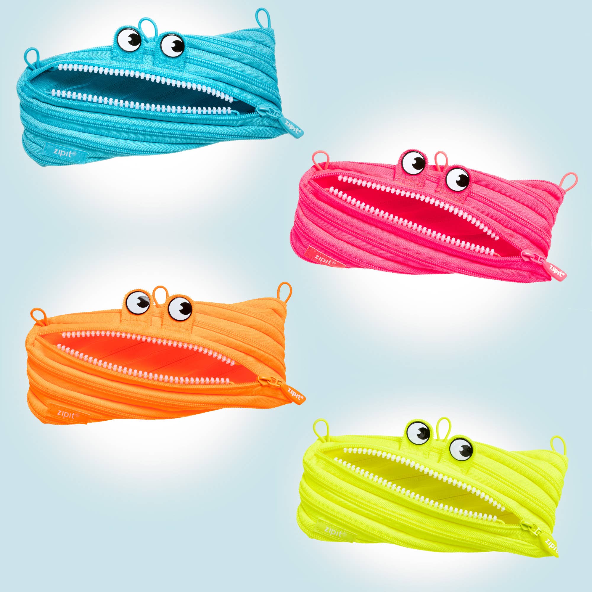 ZIPIT Neon Monster Pouches