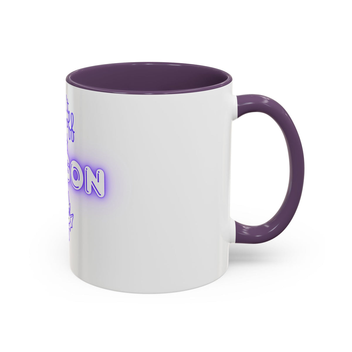Funny Coffee Mug — “Don’t Piss Off My Dragon” Cute Purple Dragon Accent Mug