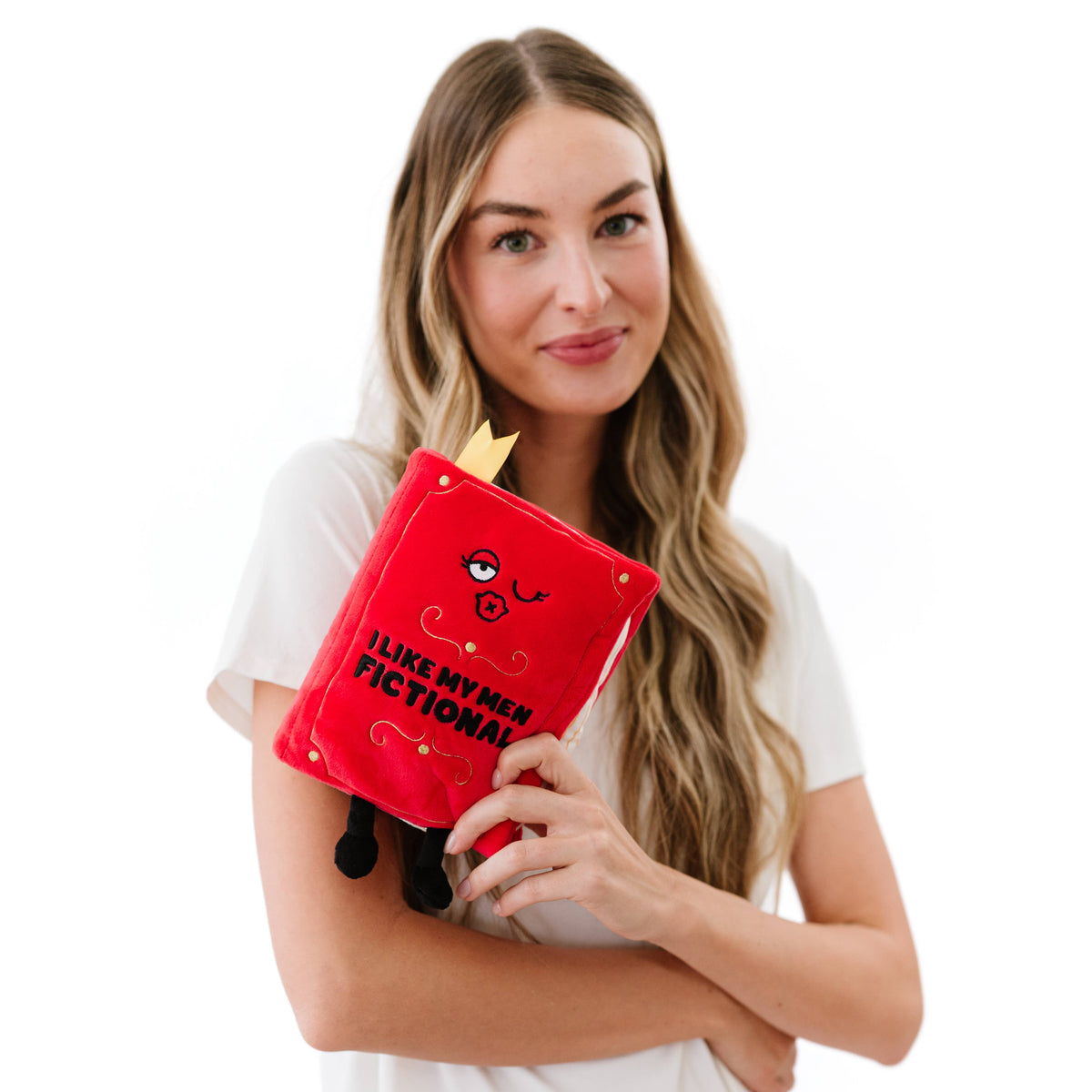 I Like My Men Fictional Book Plush | Funny Book Boyfriend Reader Gift