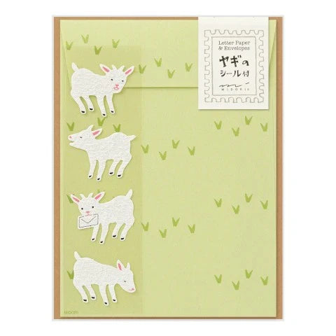 Stationery Set With Stickers- Goat