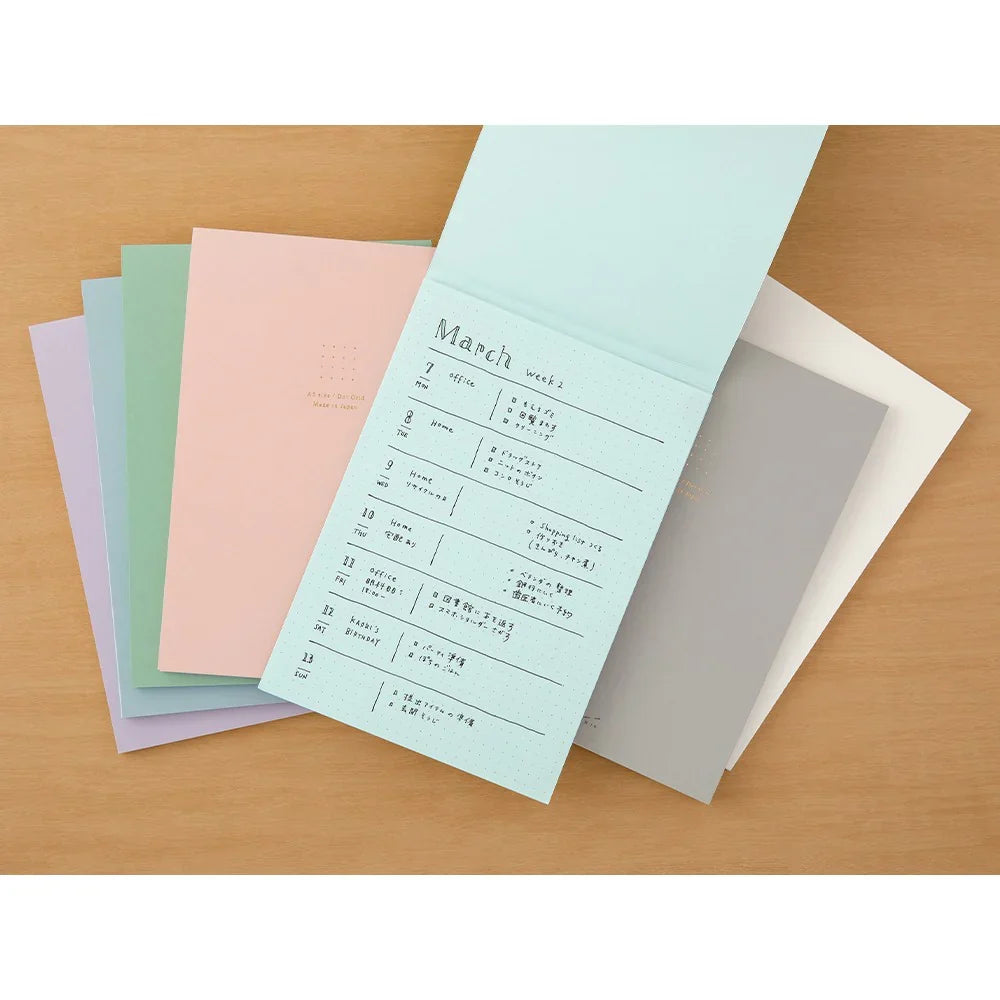Midori A5 Paper Pad Dot Grid, Multiple Colors