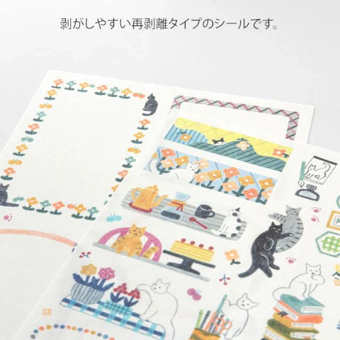 Yuru Log Sticker Sheet, 2, Cat