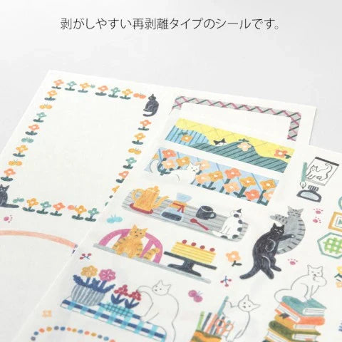 Yuru Log Sticker Sheet, 2, Cat