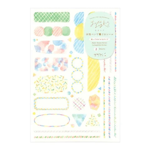 Yuru Log 2 Sticker Sheets; Watercolor
