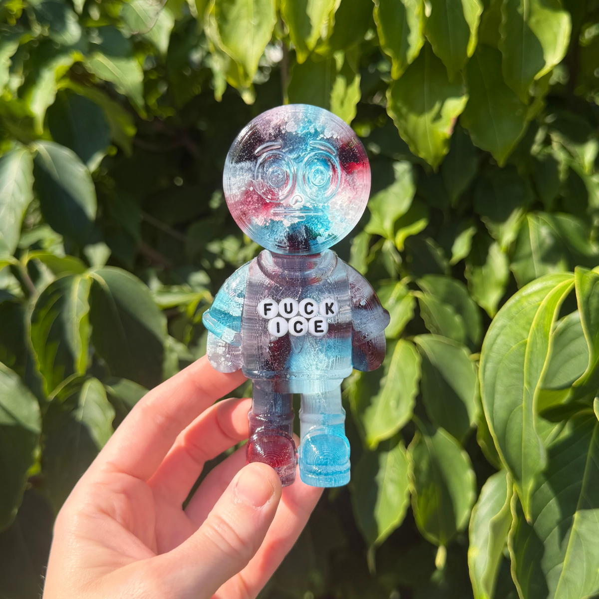 Handmade Resin Emotion Character | Fuck ICE