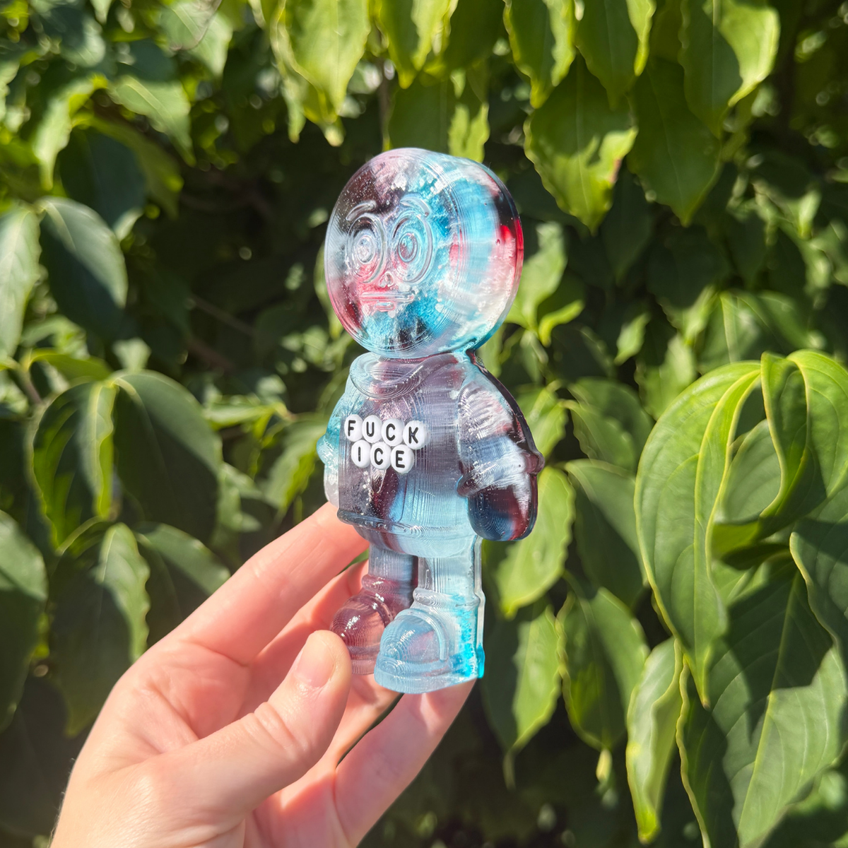 Handmade Resin Emotion Character | Fuck ICE