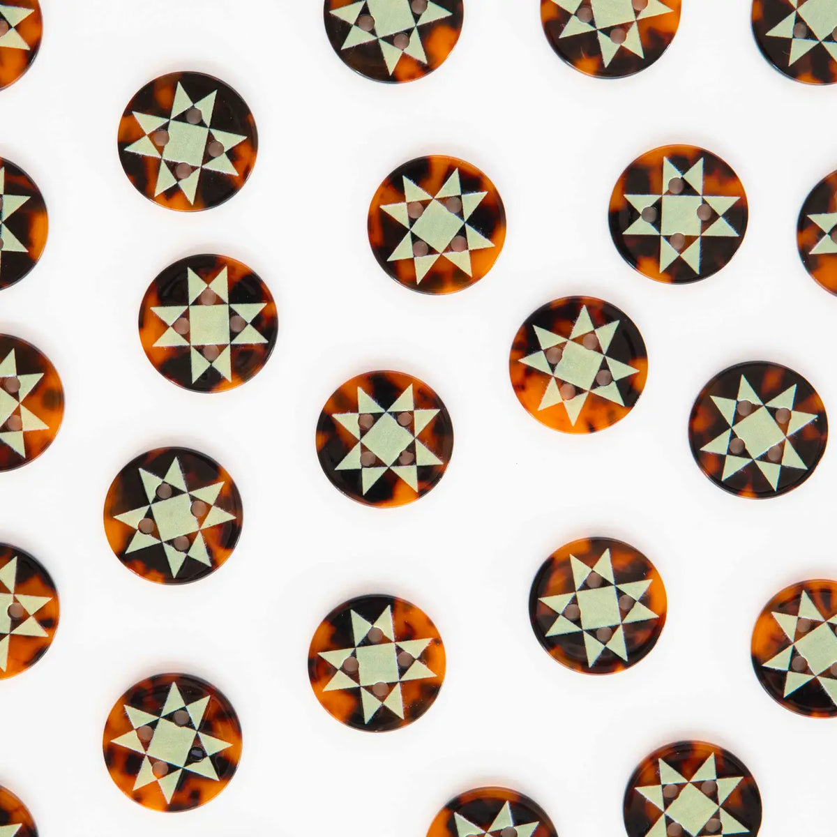 Quilt Star 1" Buttons