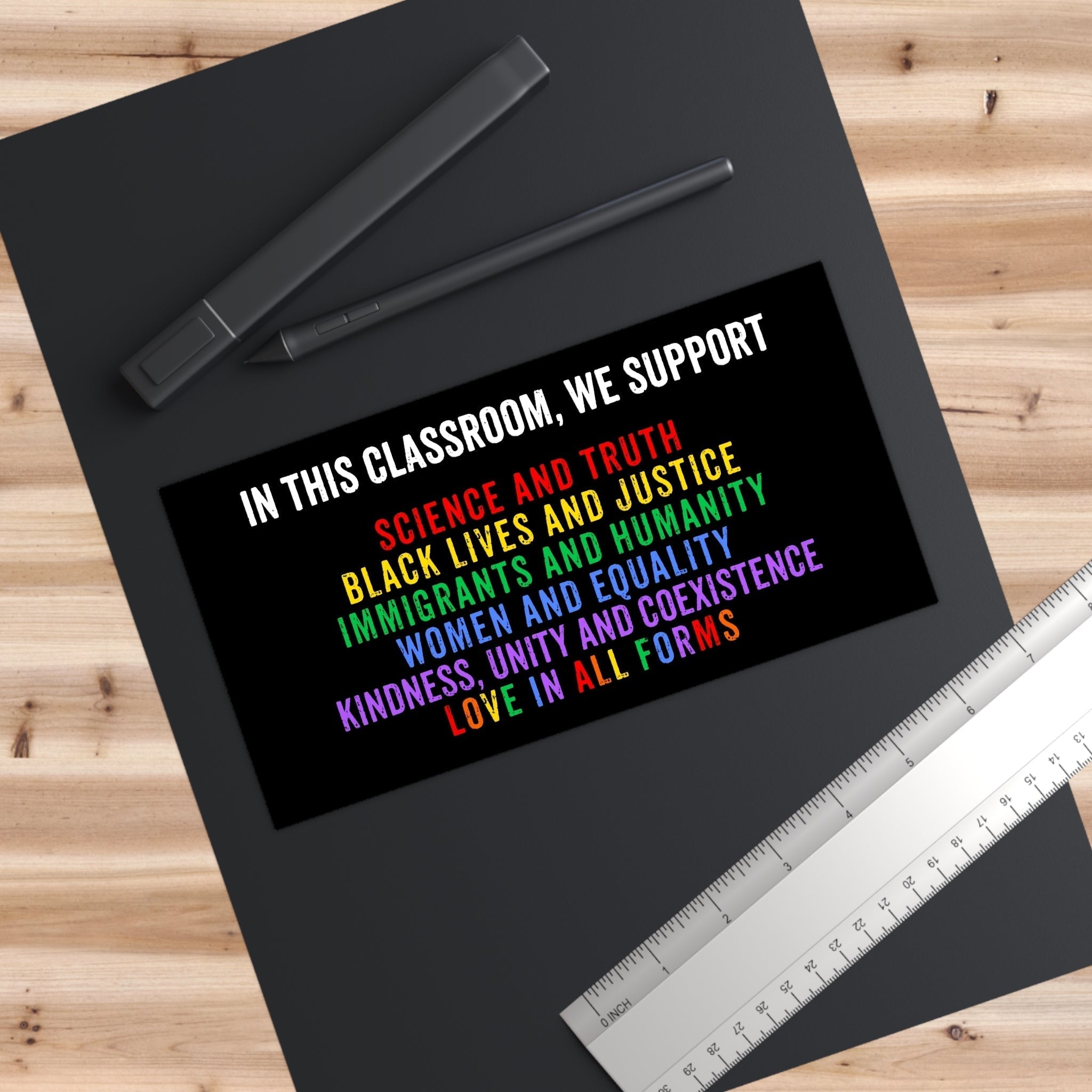 In This Classroom We Support - Sticker or Window Cling - Inclusive Classroom Decor