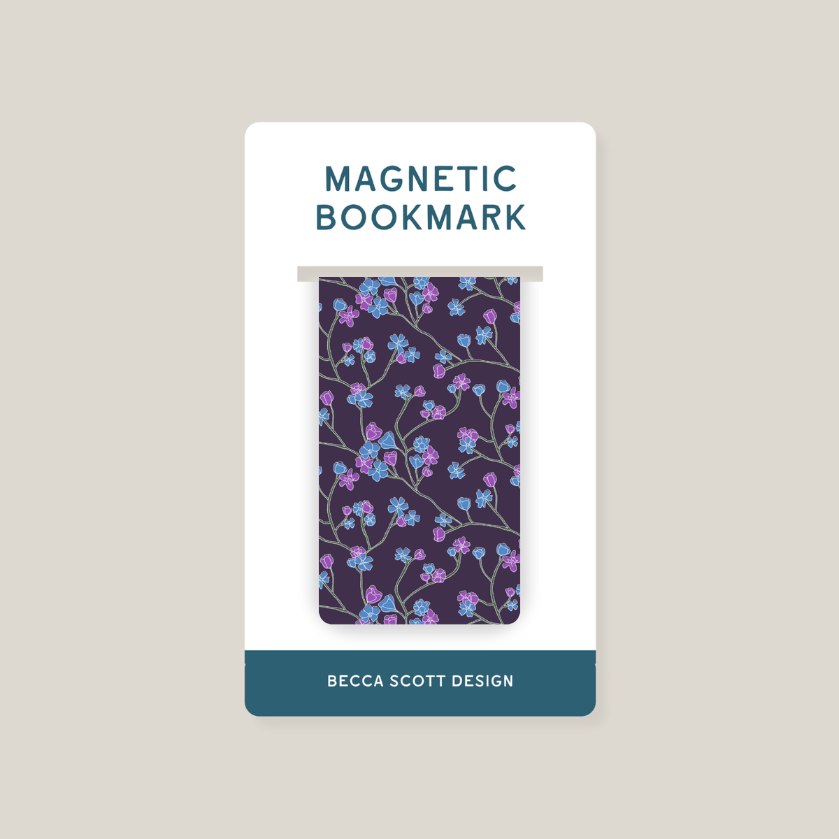 Garden Blooms Magnetic Bookmark