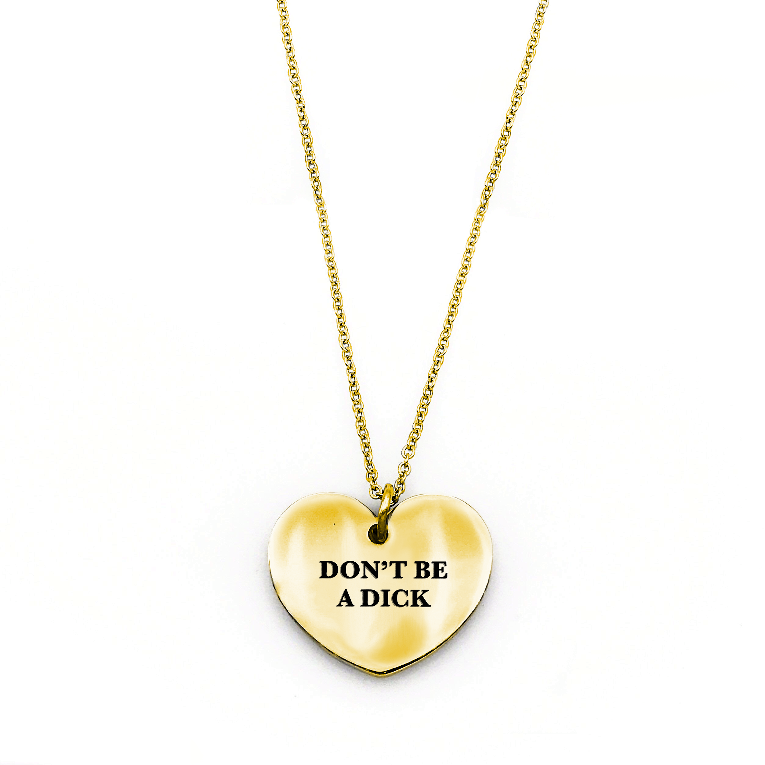 Don’t Be a Dick Necklace - Metal Marvels - Bold mantras for bold women.