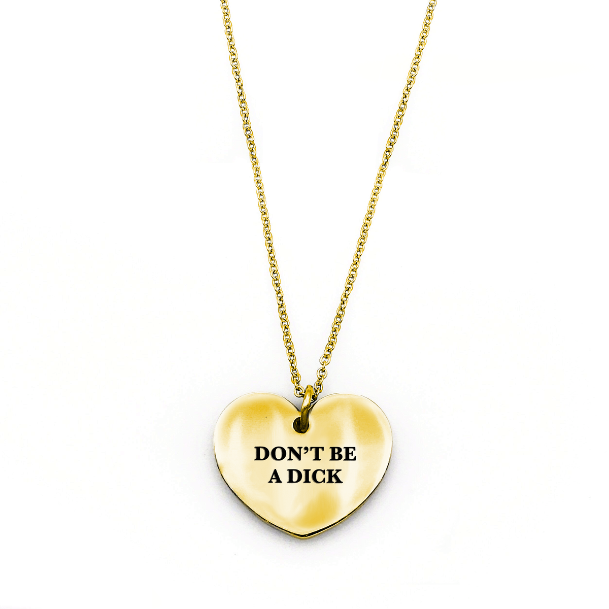 Don’t Be a Dick Necklace - Metal Marvels - Bold mantras for bold women.
