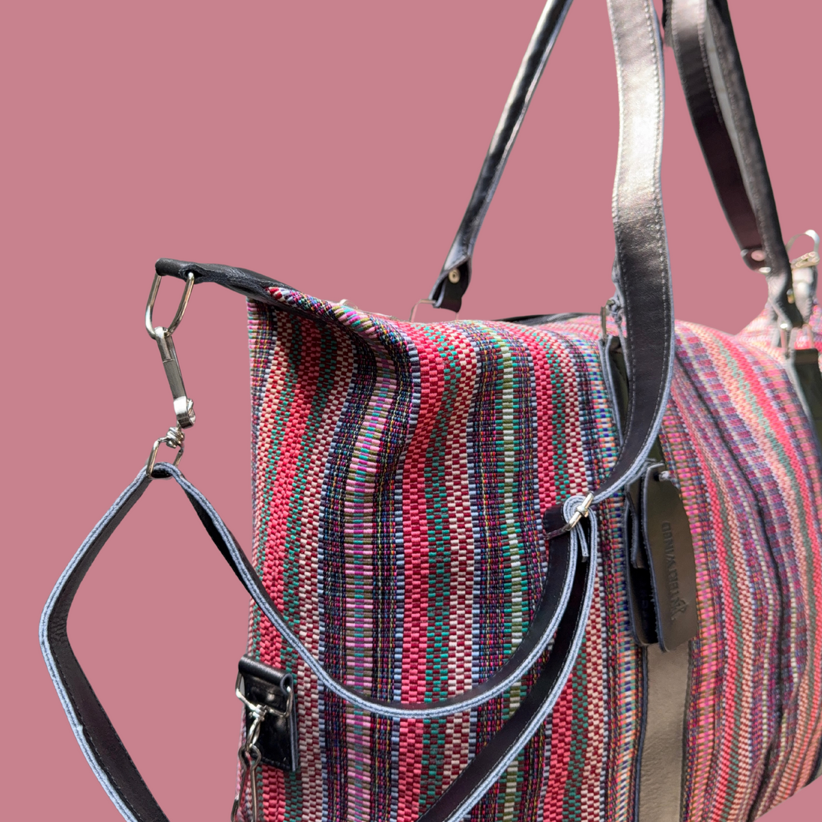 Huipil Mini-Weekender - Handwoven Travel Bag