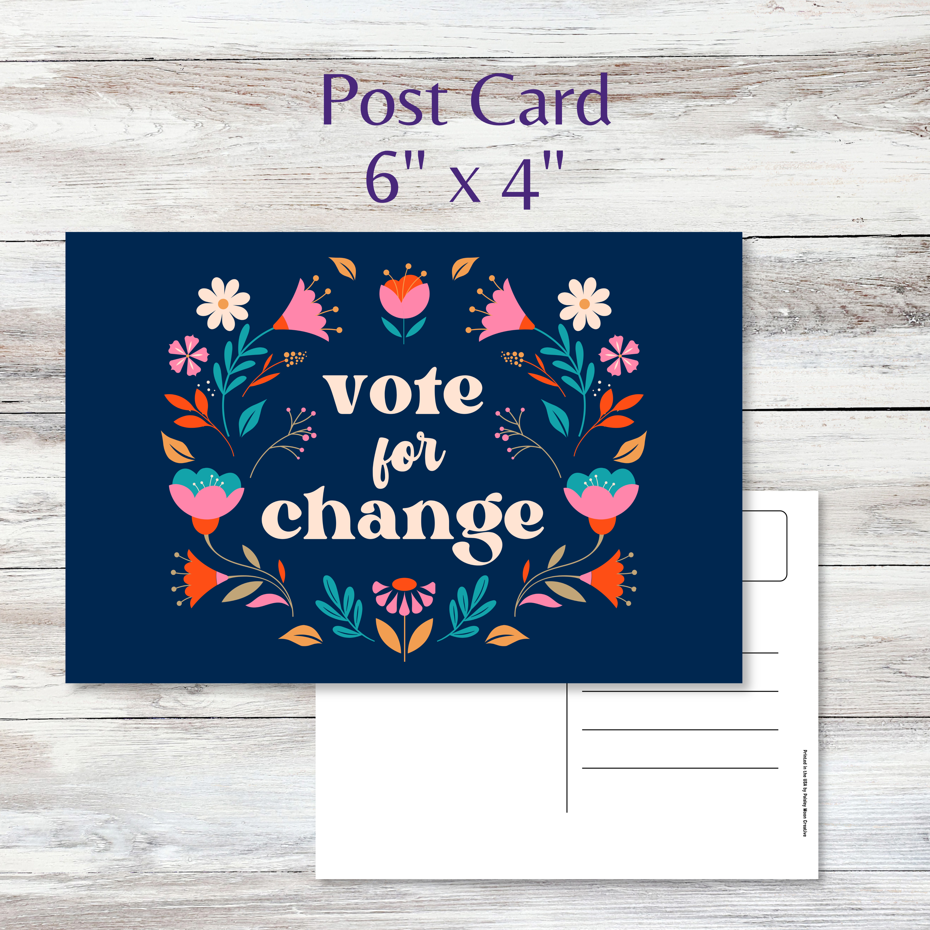 Postcards to Voters: Vote for Change Political Postcard