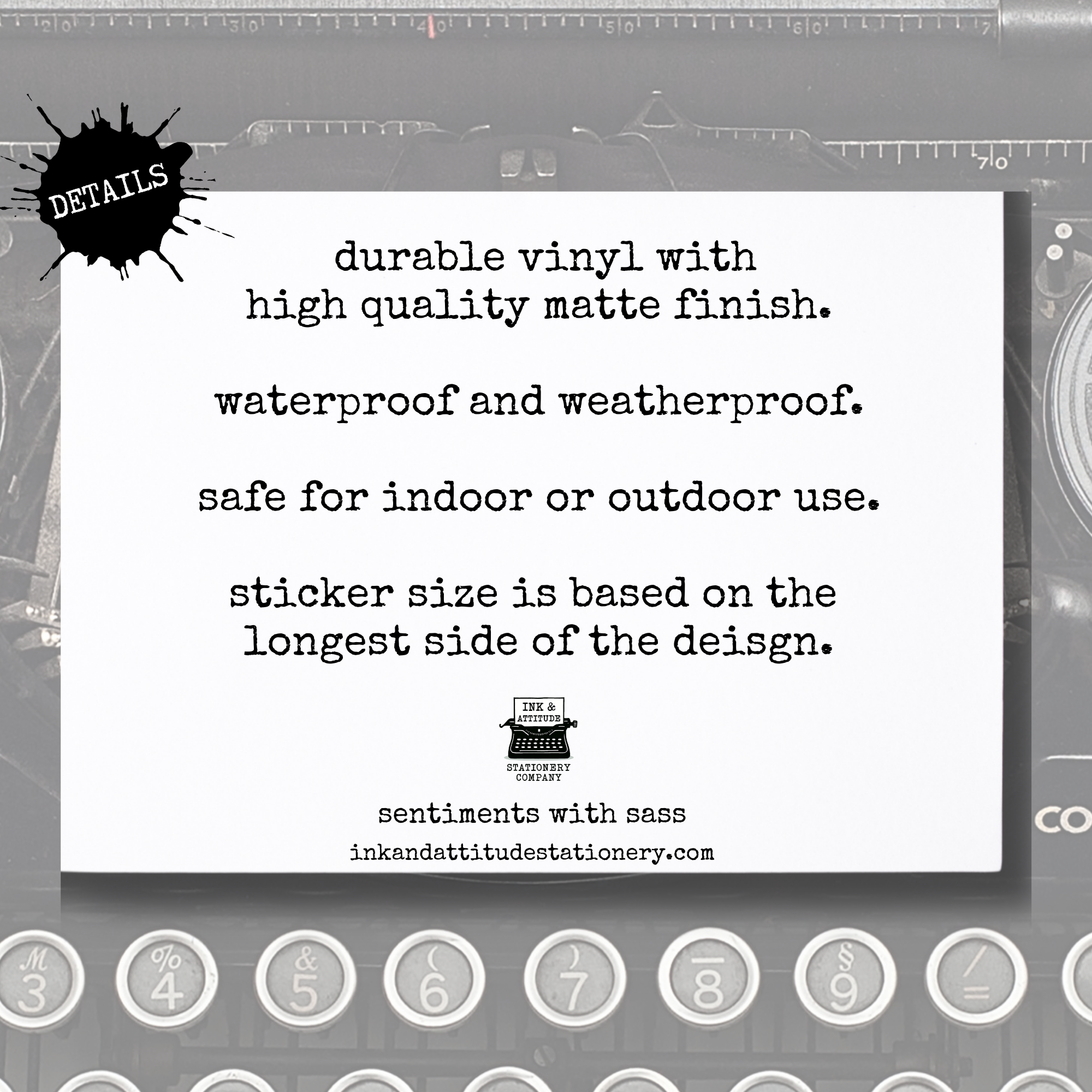 Text on a white card with black text on a gray background
