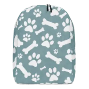 Bones and Paws Teal Minimalist Backpack - 4Legz