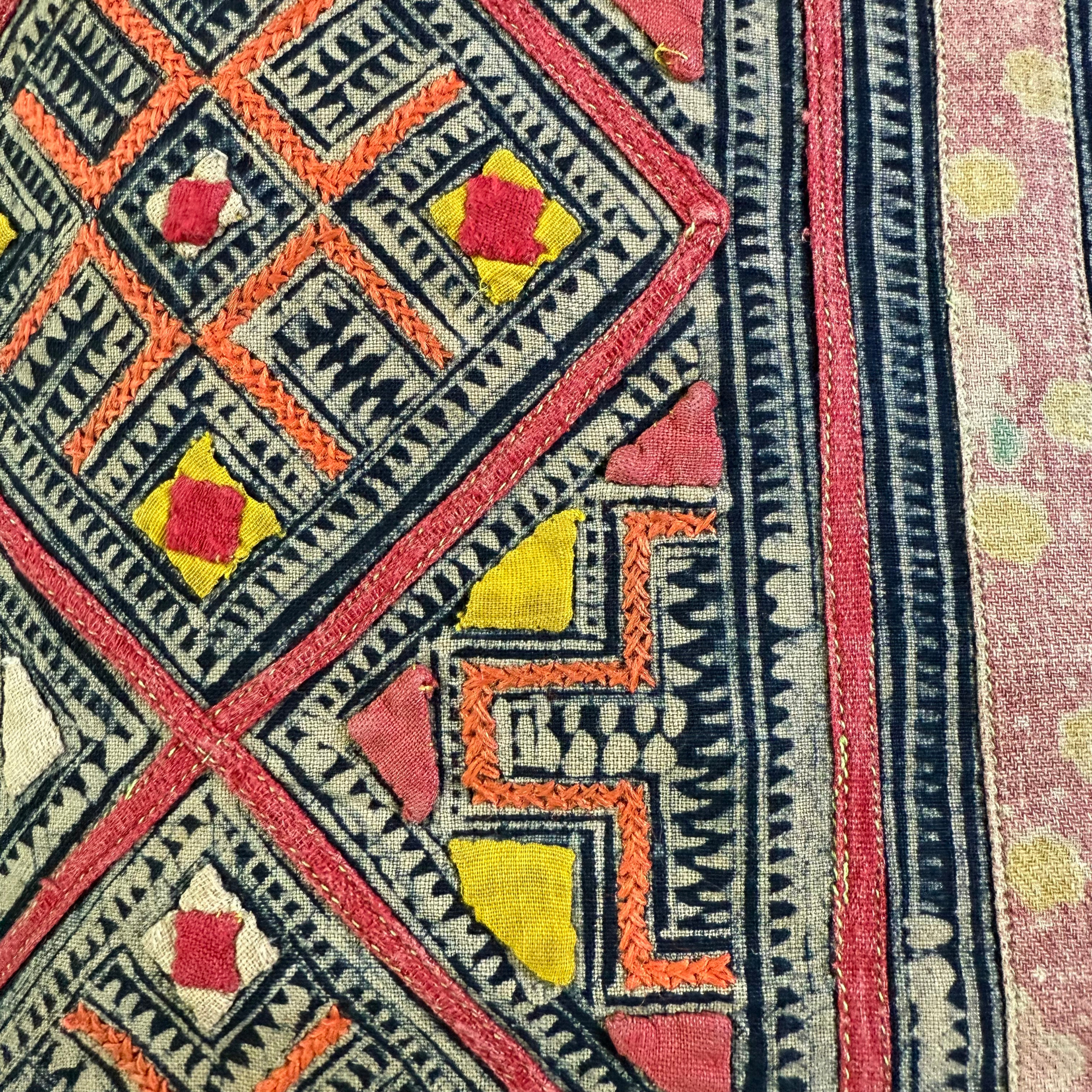 Hmong & Hemp Throw Pillow Cover