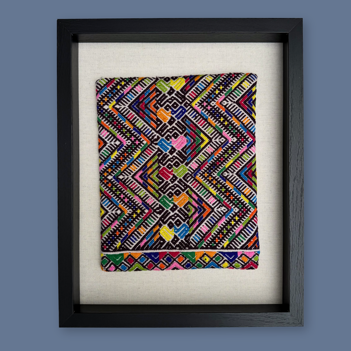 Framed Handwoven Textile (Black Frame)