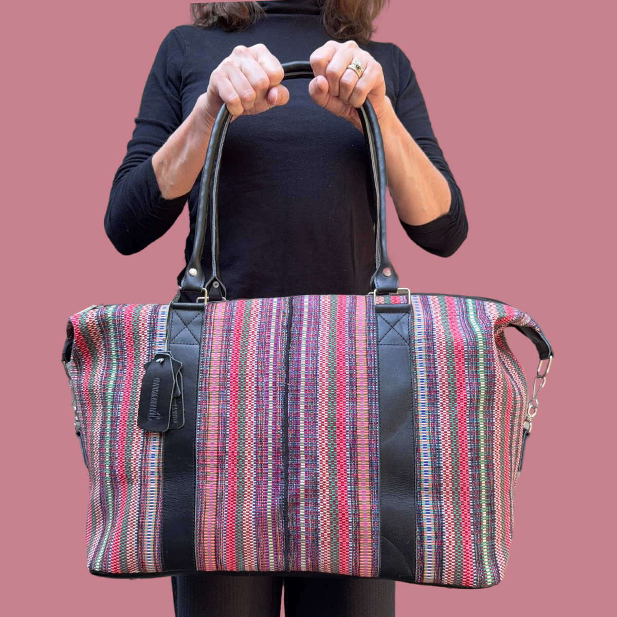 Huipil Mini-Weekender - Handwoven Travel Bag