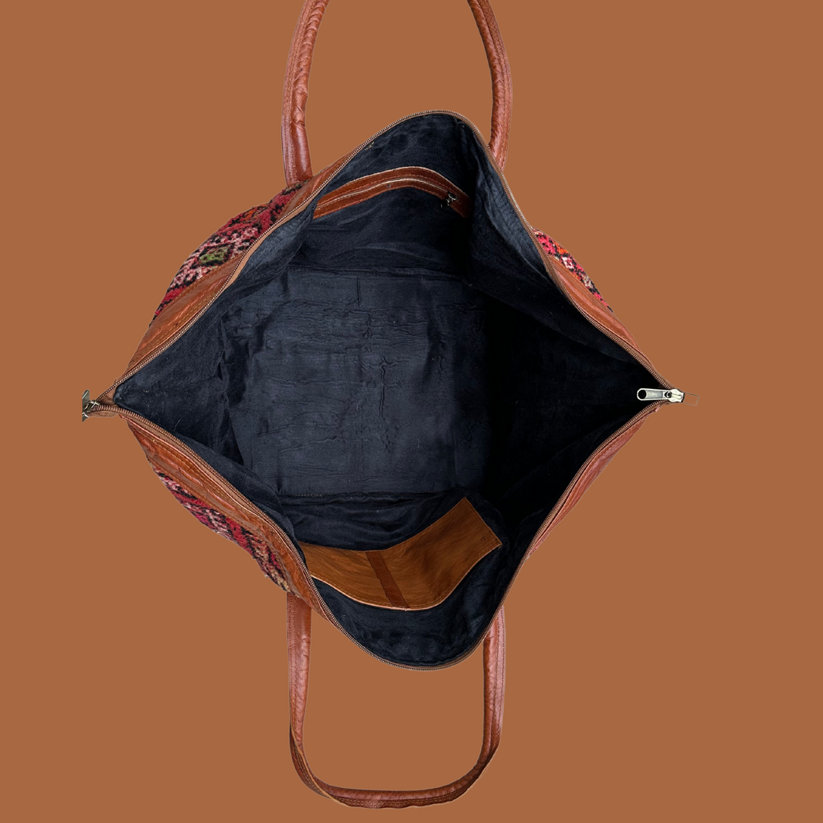 Kilim & Leather Weekender Bag
