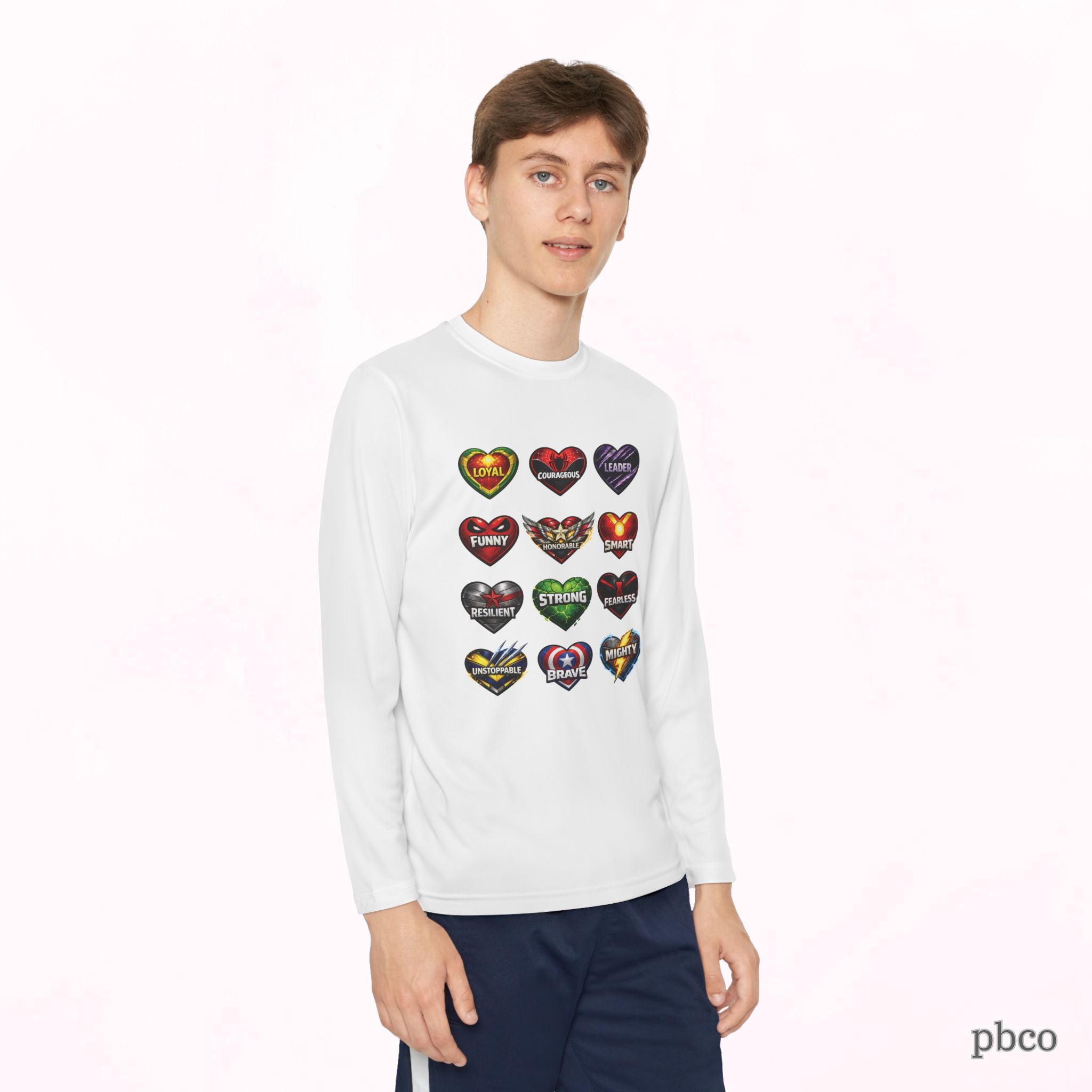 Youth Superhero Love Long Sleeve Tee Shirt