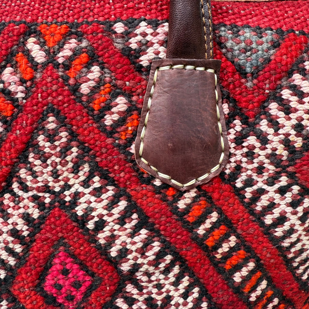 Kilim & Leather Weekender Bag