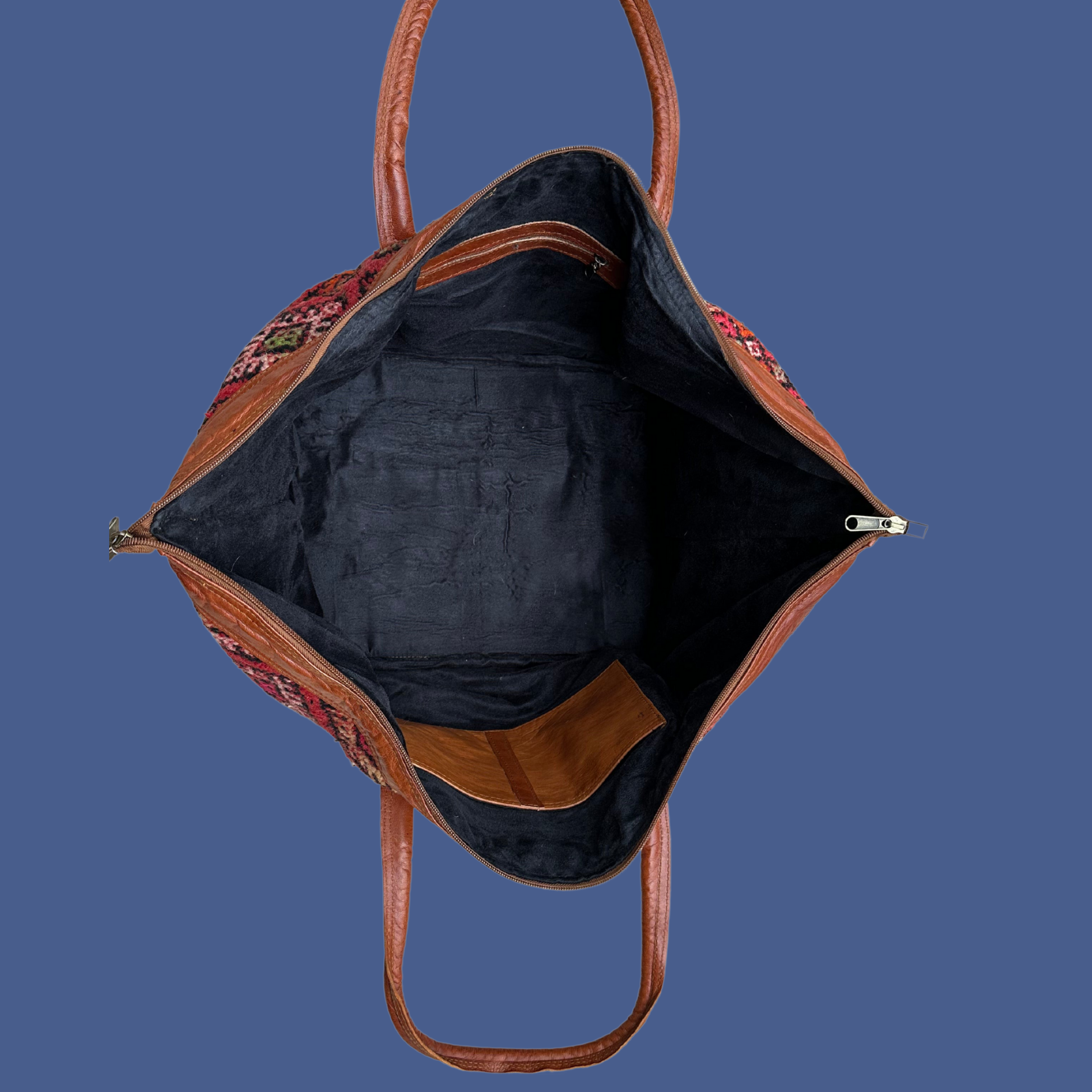 Kilim & Leather Weekender Bag