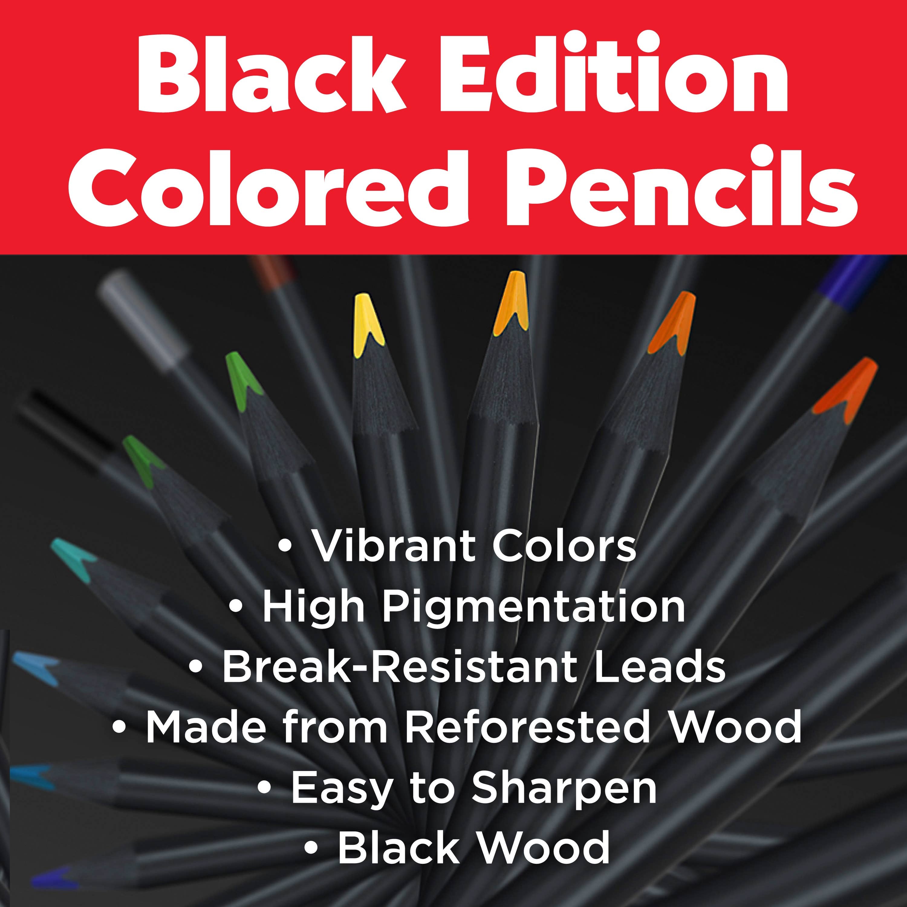 Super Soft Black Edition Colored Pencils, Box of 12