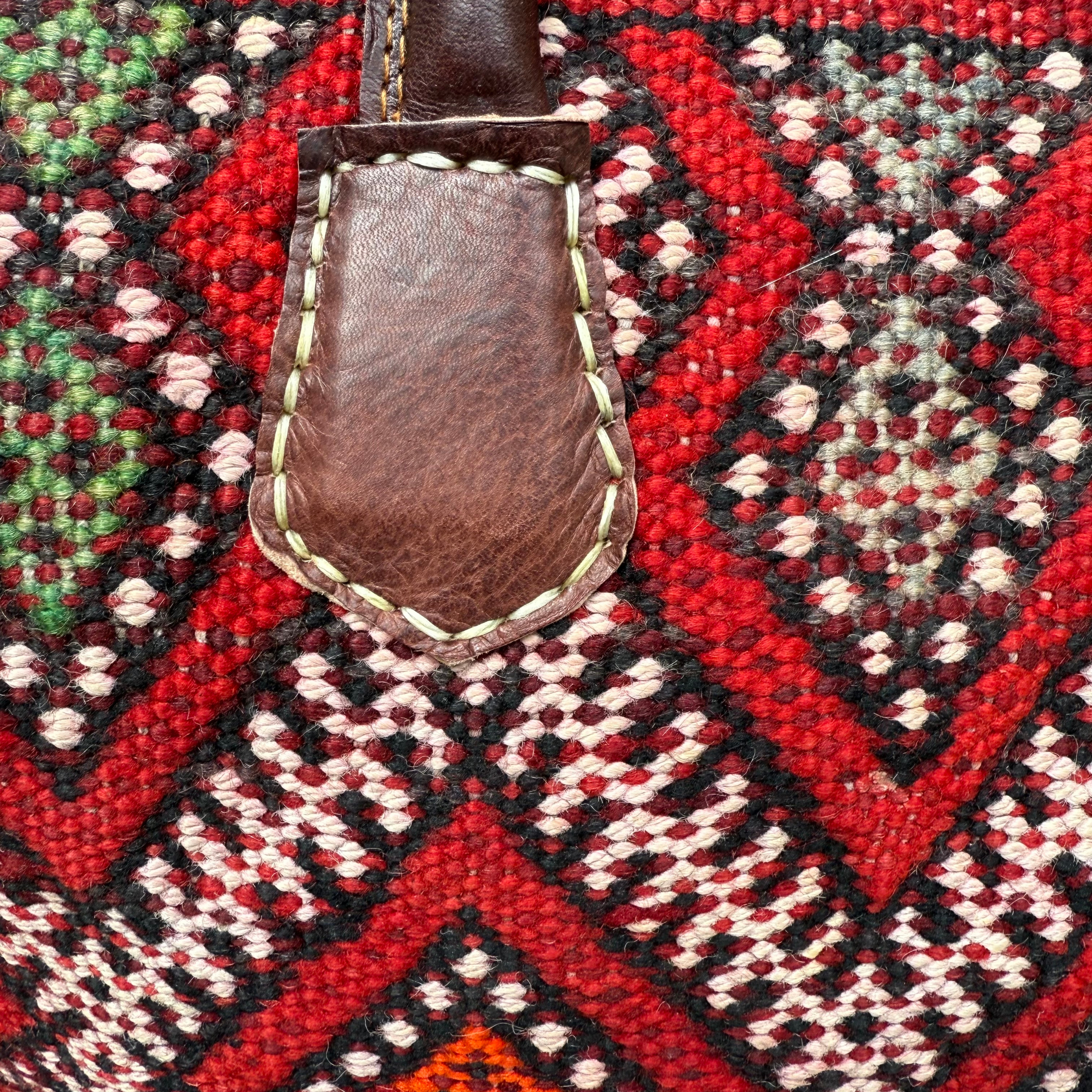 Kilim & Leather Weekender Bag
