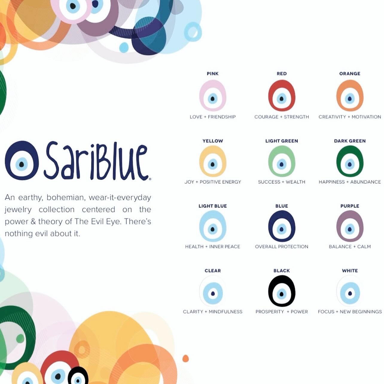 SariBlue® All The Good Juju Evil Eye Hematite Bracelet
