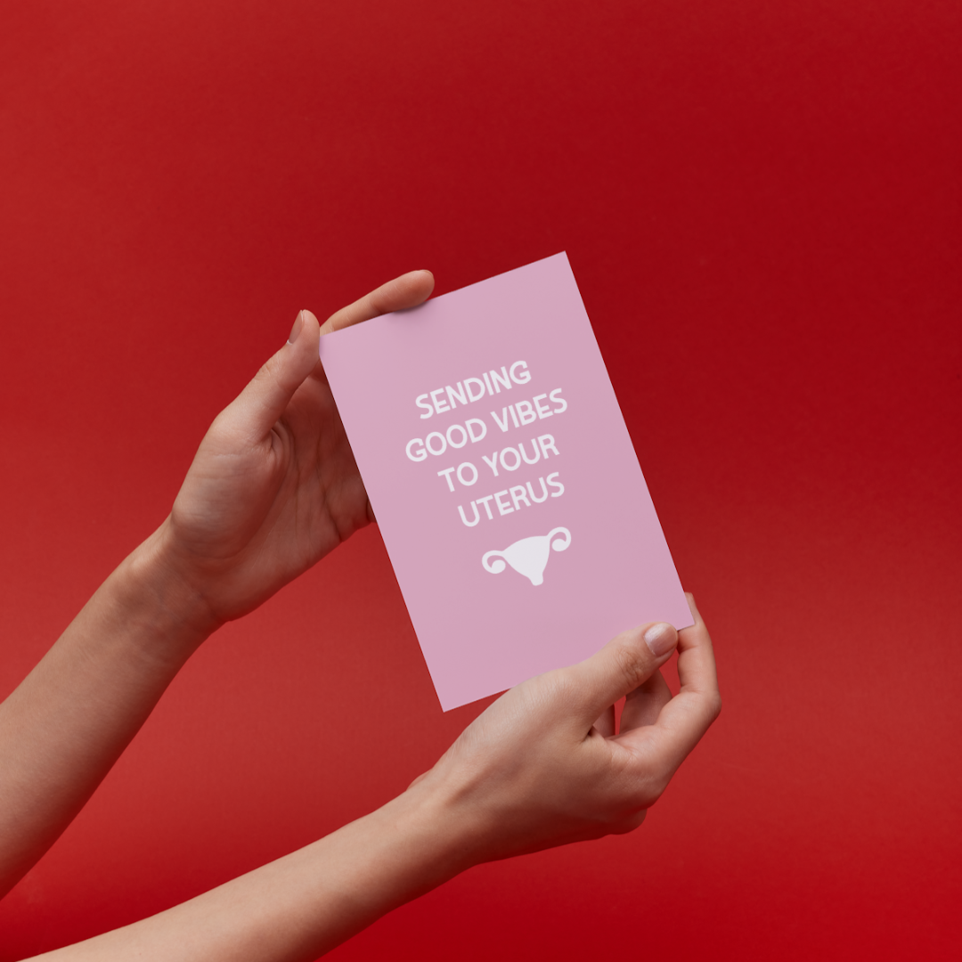 Sending Good Vibes Uterus Card