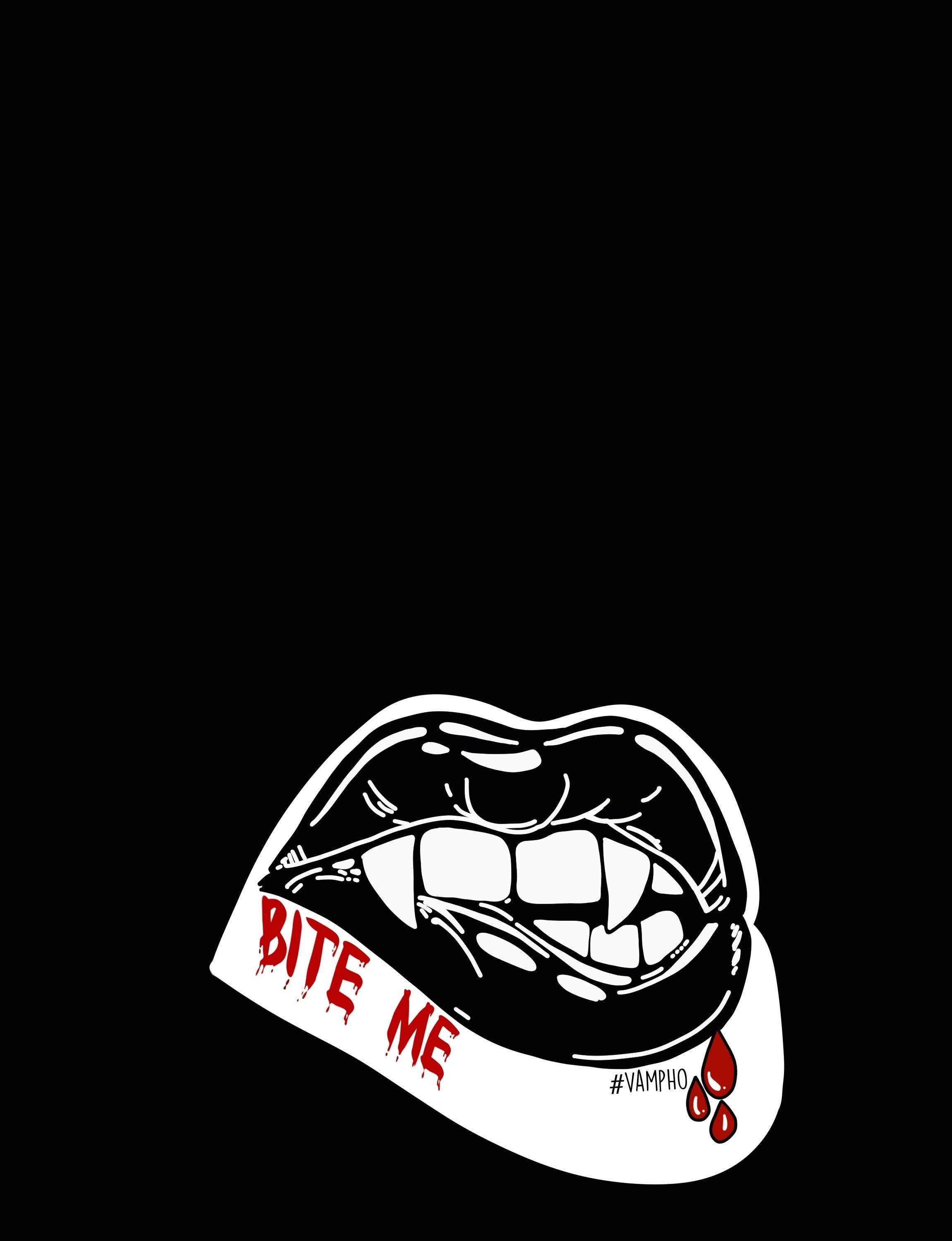 Dark Bite Me Sticker | Vampire Romance Vinyl Sticker