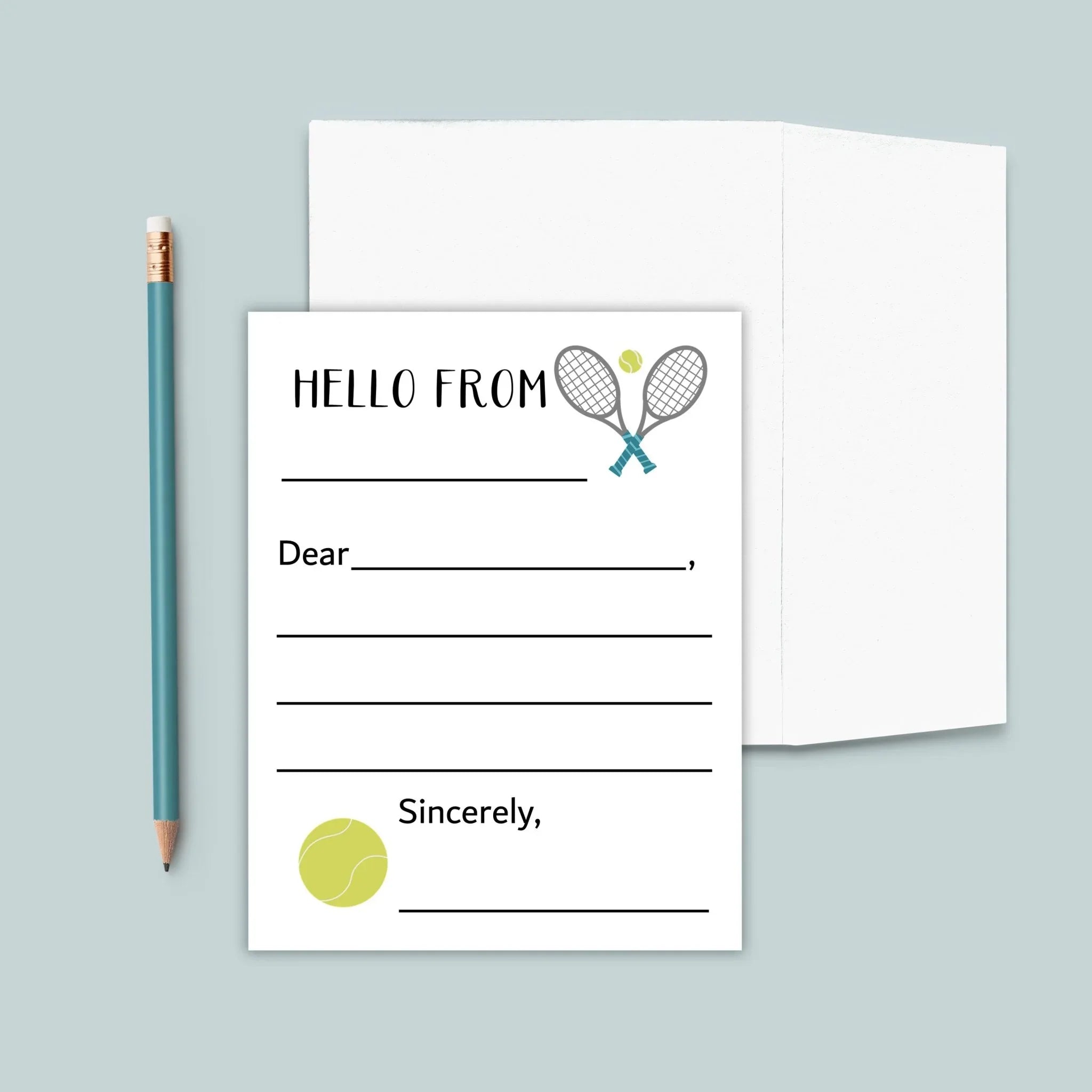 Tennis - Lined Note Cards - The Note House