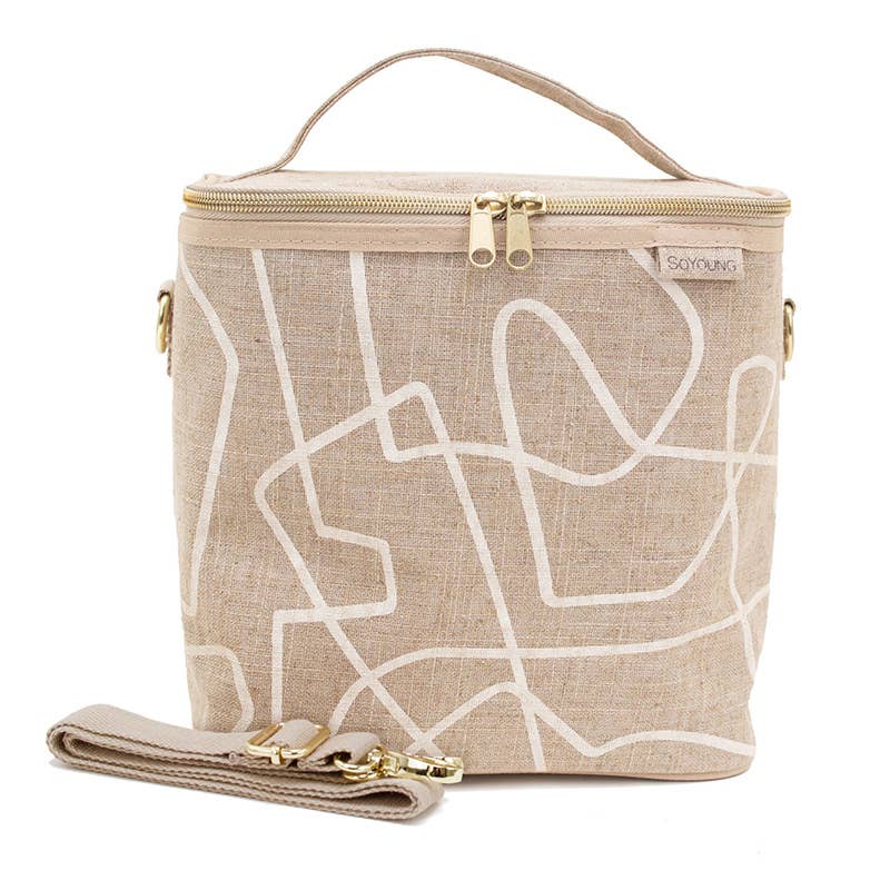 SoYoung - White Abstract Lines Lunch Poche