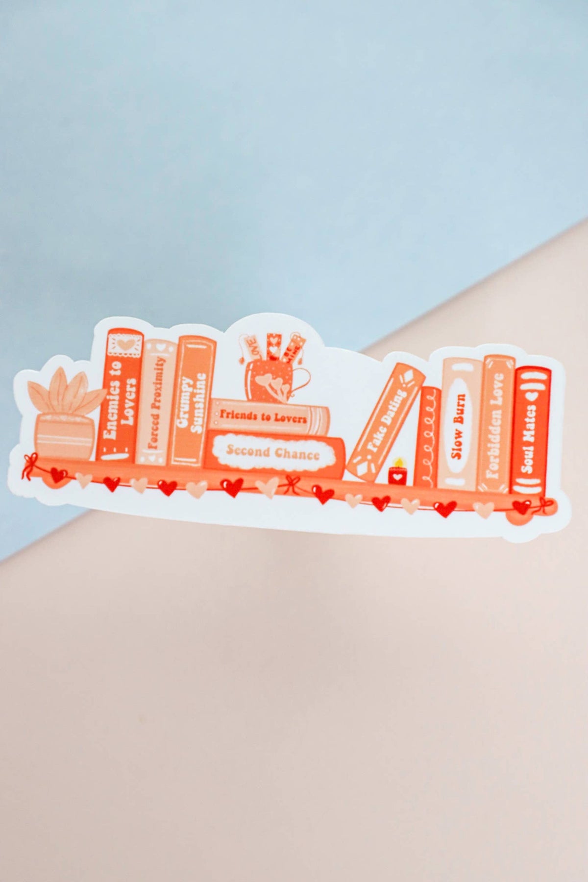 Sticker with book design on a person&