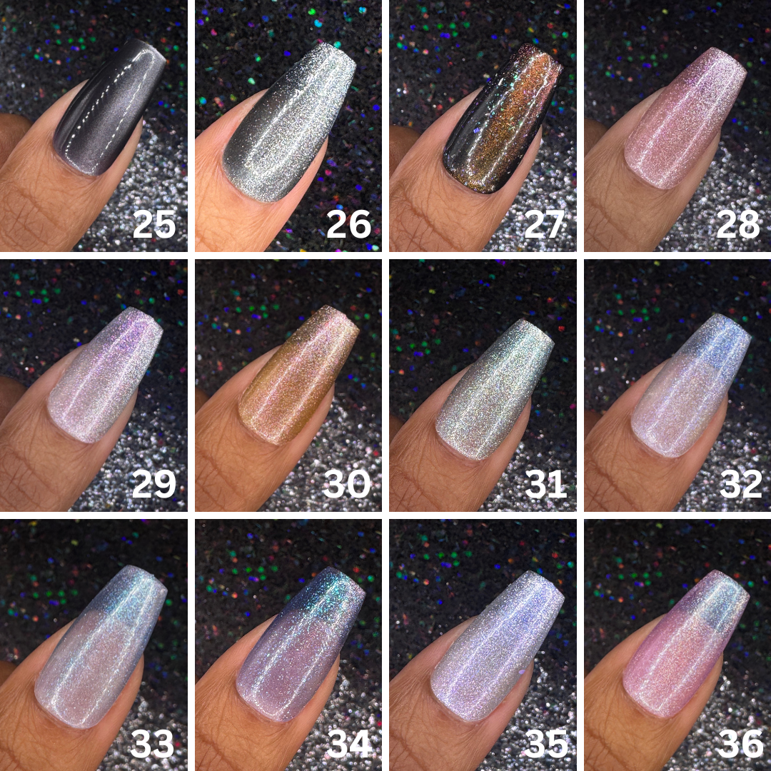Single Solid Cat-Eye Color Sets *Choose Your Color* - Hand-painted Reusable Press-On Nail Extensions 10 pcs