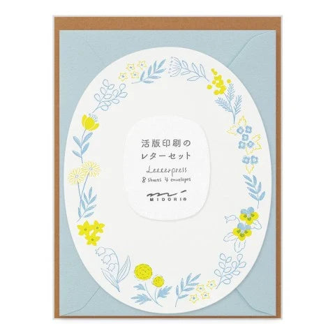 Letterpress Die-Cut Floral Stationery Set