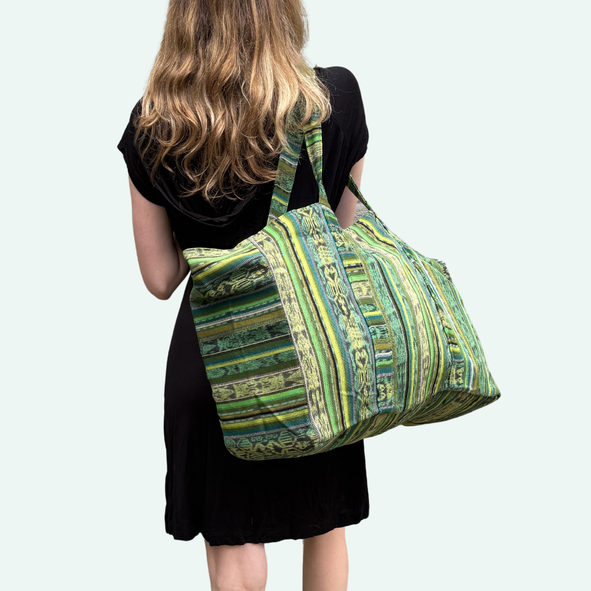 Oversized Corte Beach Tote | Handwoven Guatemalan Pool Bag