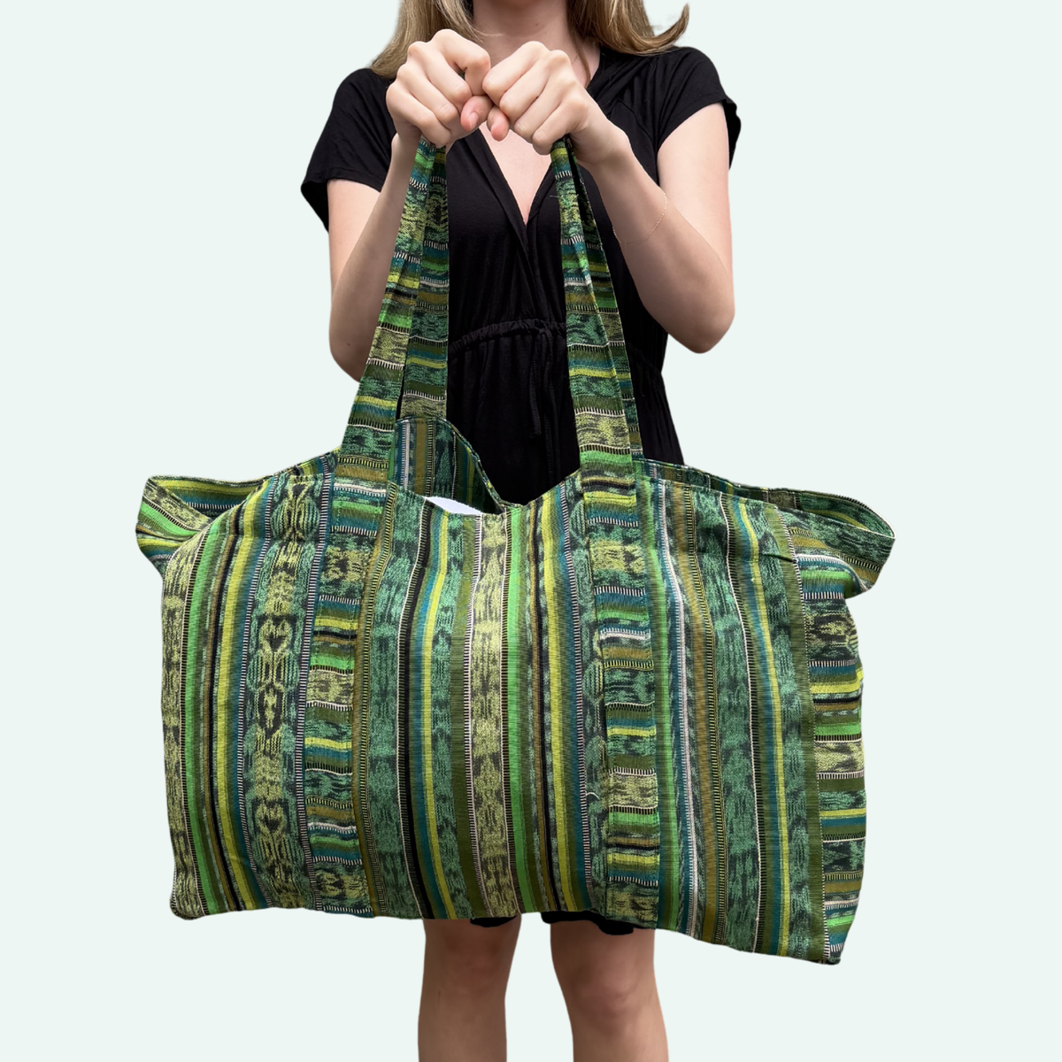 Oversized Corte Beach Tote | Handwoven Guatemalan Pool Bag