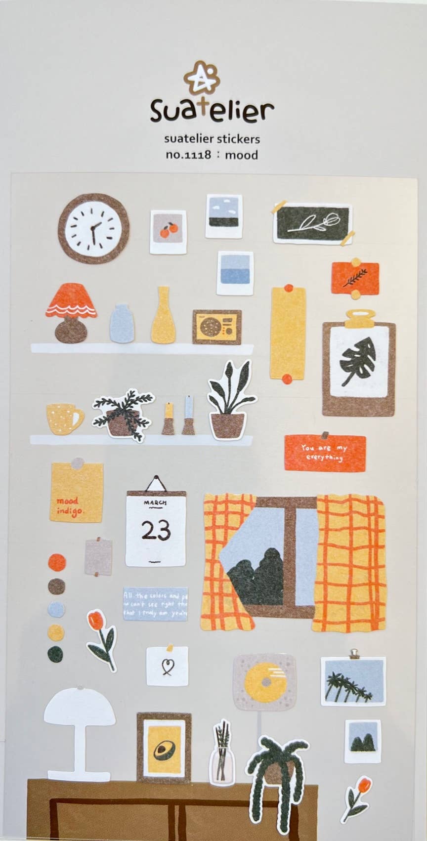 Comfy Home Mood sticker sheet