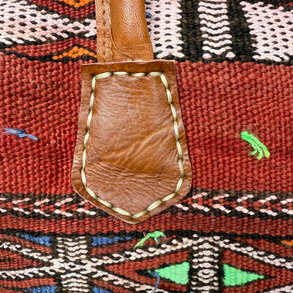 Kilim & Leather Weekender Bag